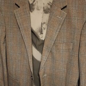 Nordstrom Brown Plaid Men's Blazer